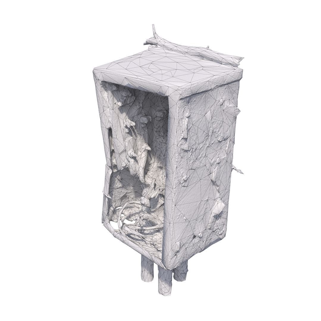 Broken electrical box spscan 12 Low-poly 3D model_9