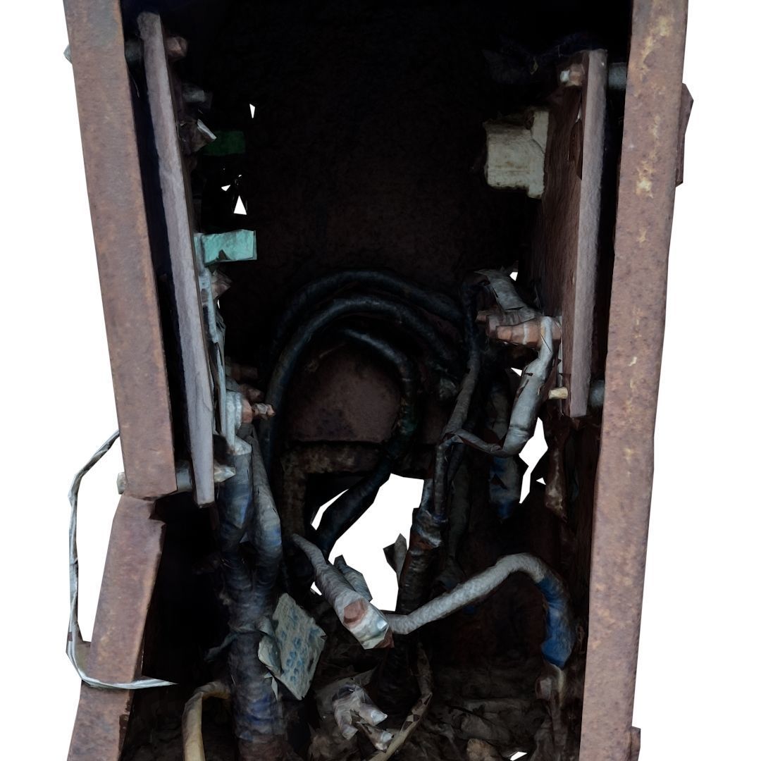 Broken electrical box spscan 12 Low-poly 3D model_4