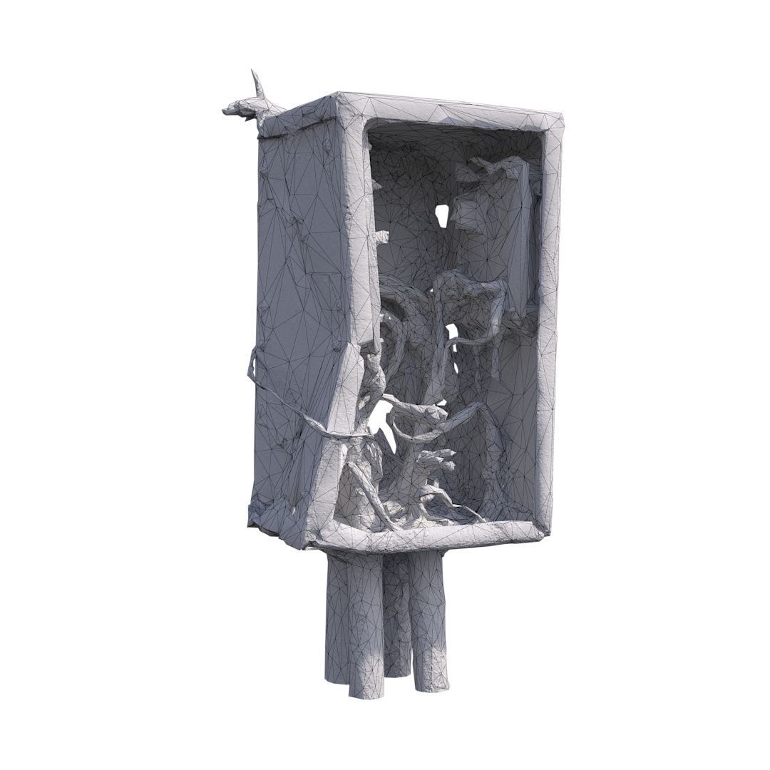 Broken electrical box spscan 12 Low-poly 3D model_8
