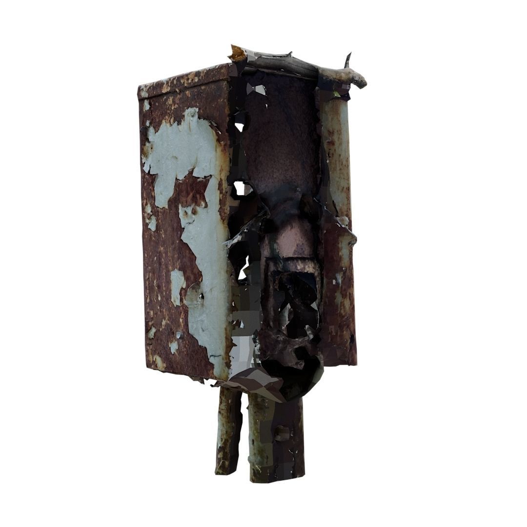 Broken electrical box spscan 12 Low-poly 3D model_5