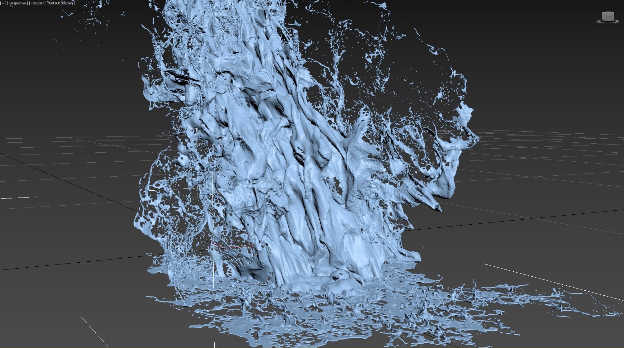 Black Fluid Abstract 3D model_5