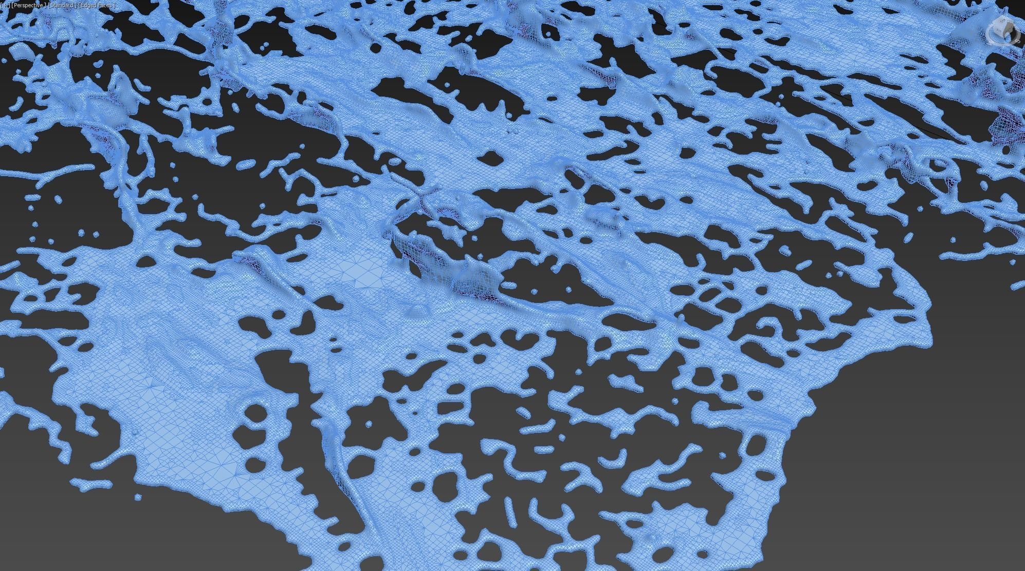 Black Fluid Abstract 3D model_6