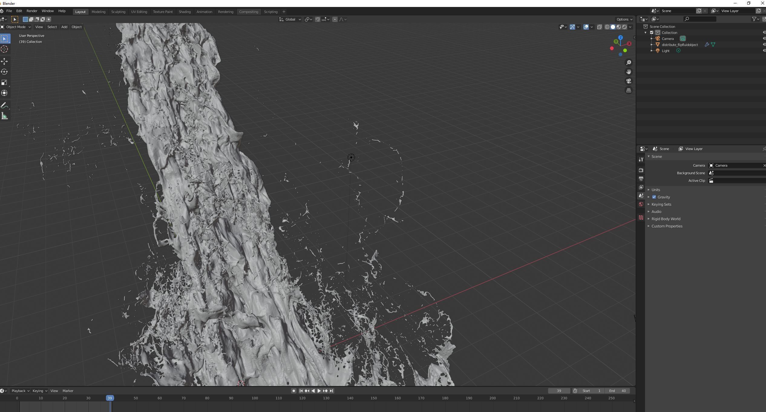 Black Fluid Abstract 3D model_8