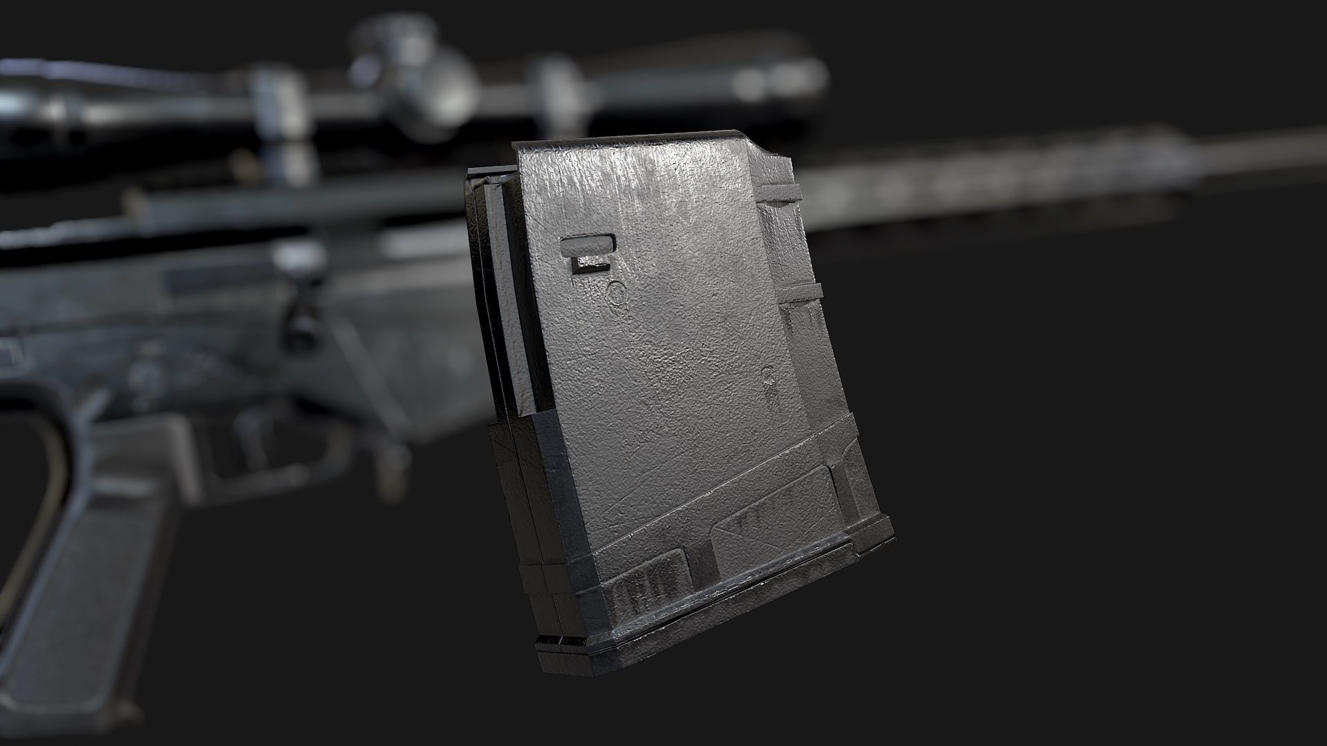 3D model Ruger Precision Rifle with Scope AAA Game Weapon VR / AR / low ...