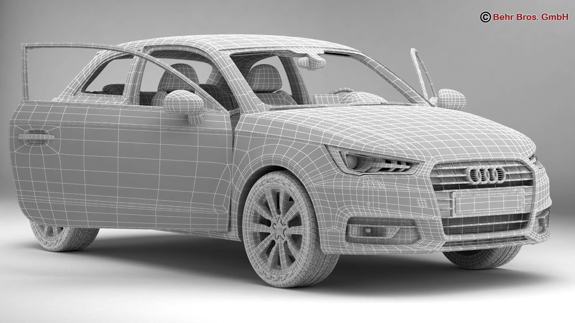 Audi A1 2015 3D model_16