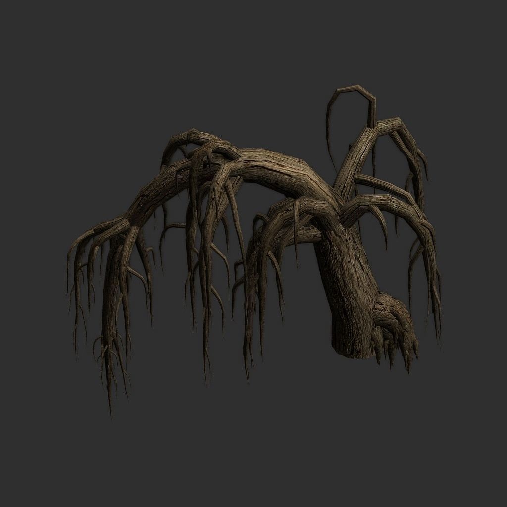Roots dead tree 3D model_12