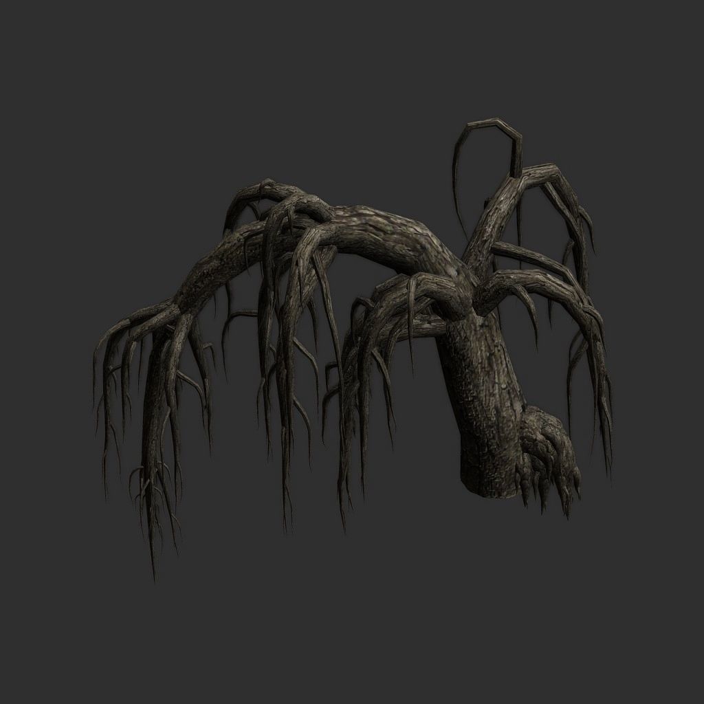 Roots dead tree 3D model_11