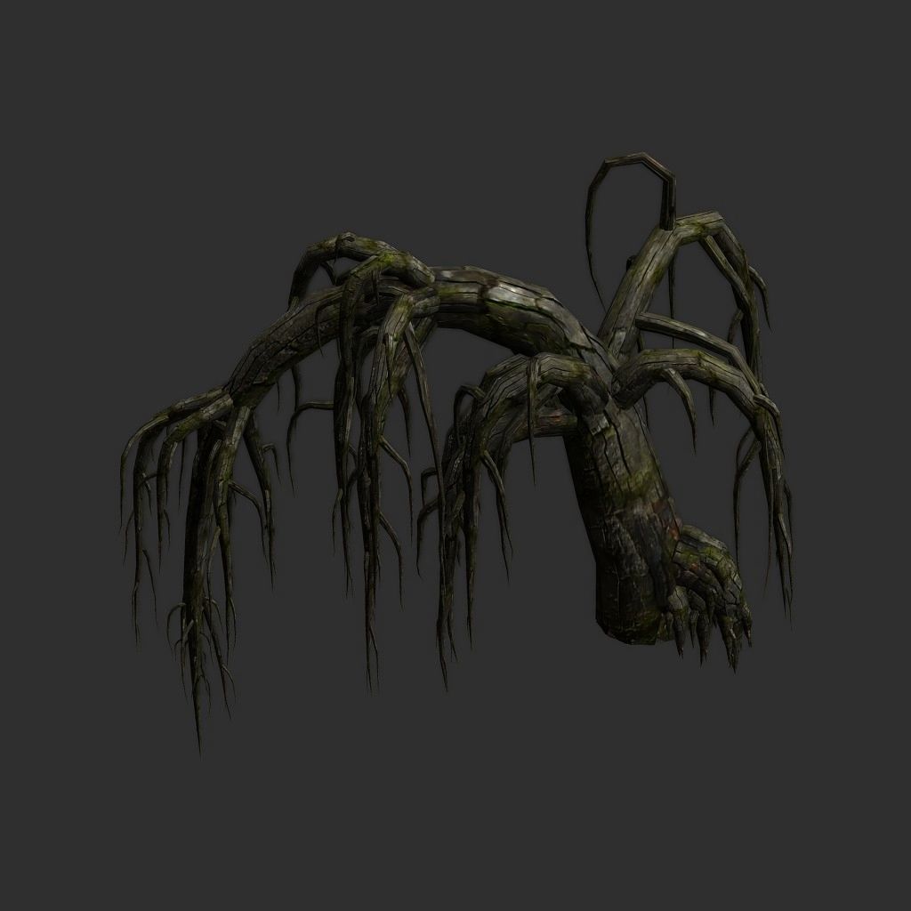Roots dead tree 3D model_13