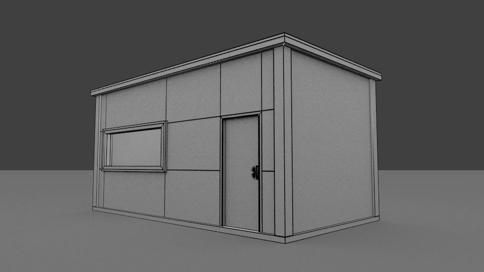 Log Cabin Low-poly 3D model_8