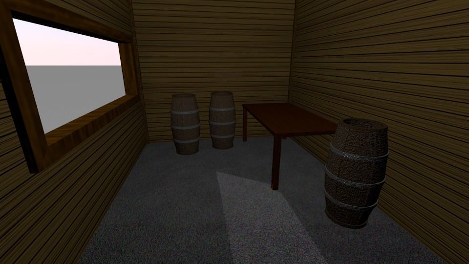 Log Cabin Low-poly 3D model_2