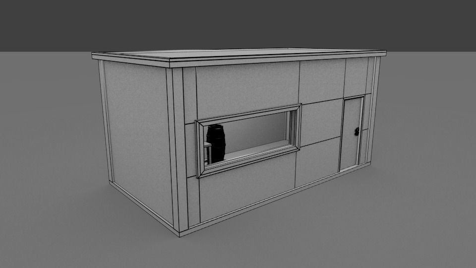 Log Cabin Low-poly 3D model_7