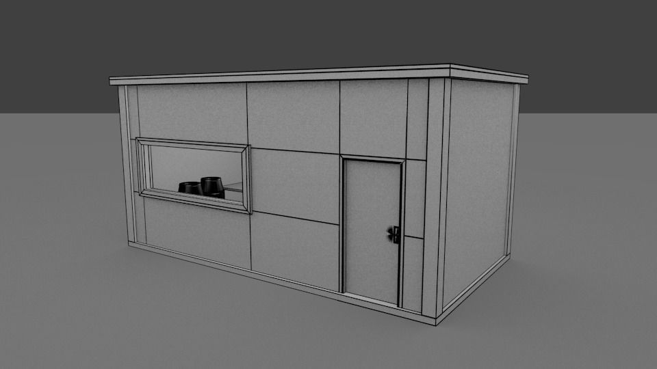 Log Cabin Low-poly 3D model_6