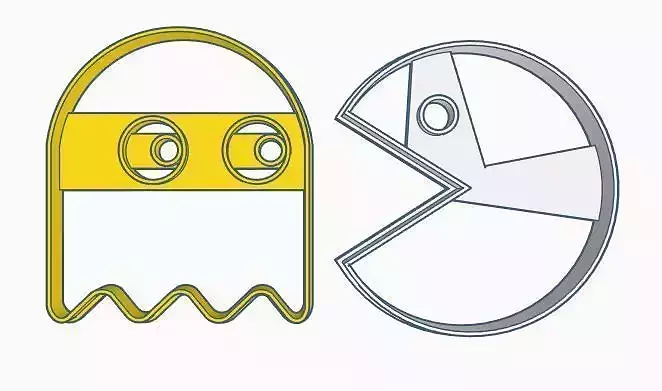 Pac-Man cookie Cutter Set