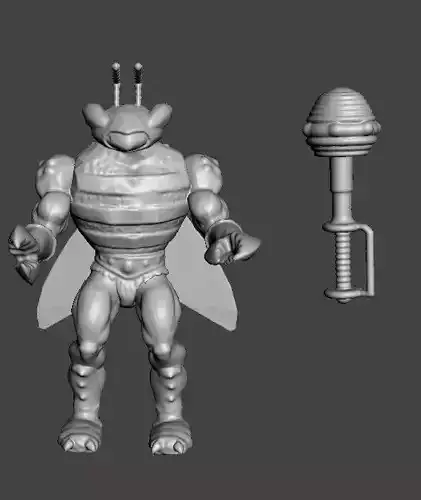 MOTU TOY STORY TWITCH WARRIOR VINTAGE STYLE FIGURE 3D print model