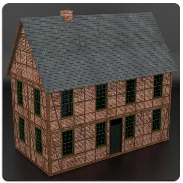 Half Timbered House Free 3D model