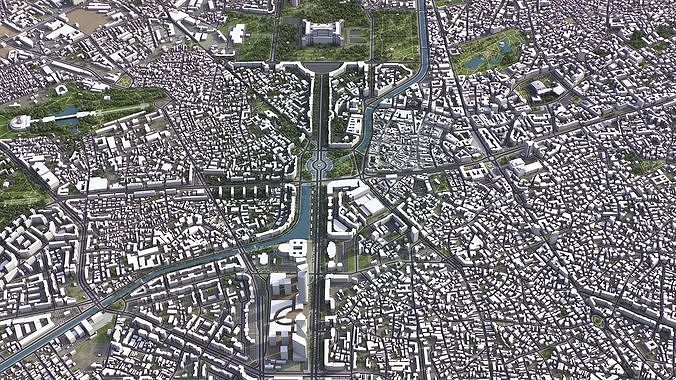 Bucharest - 3D City Model Low-poly 3D model 6