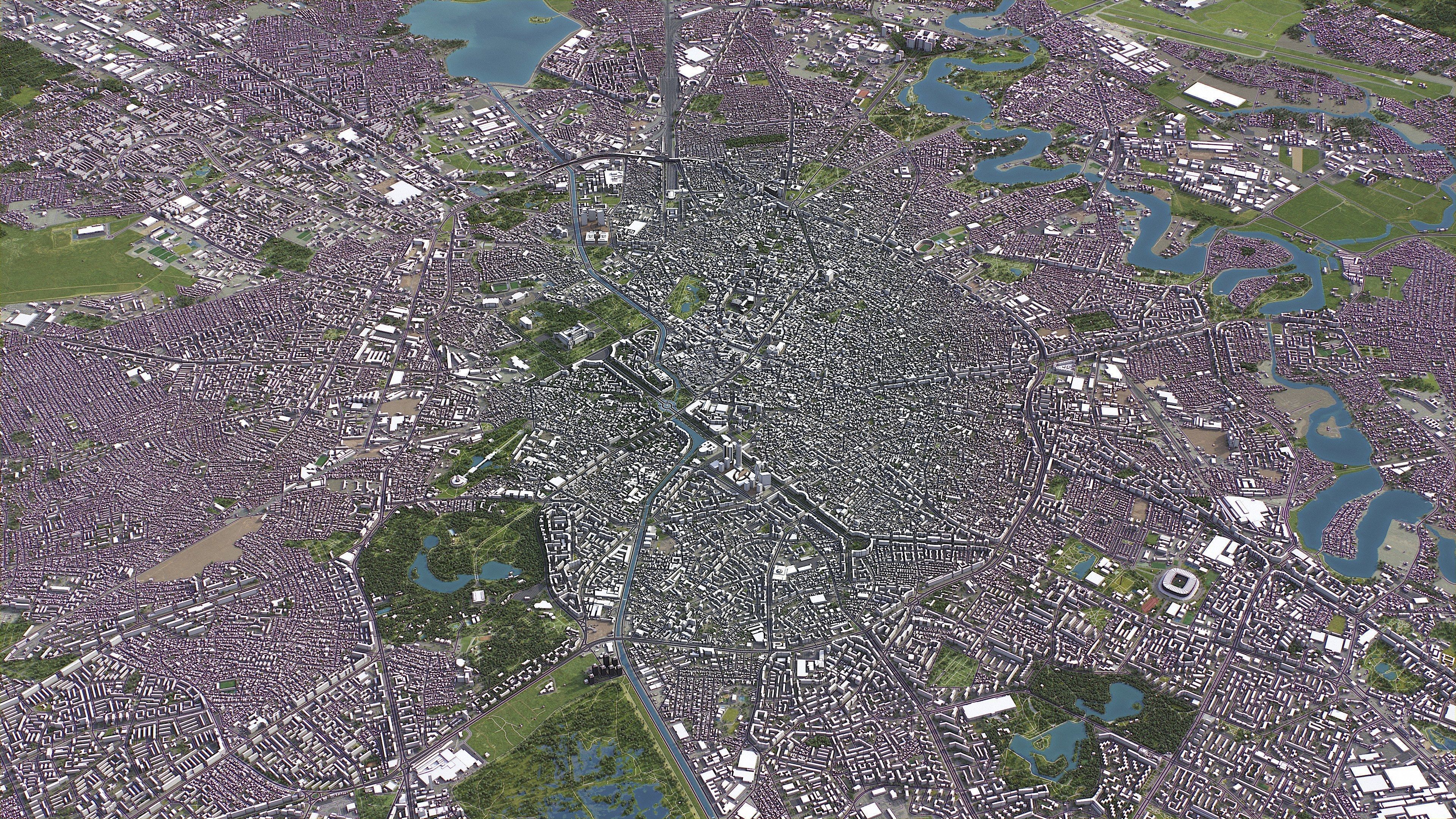 Bucharest - 3D City Model Low-poly 3D model_12