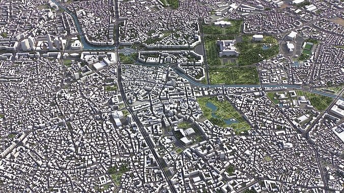 Bucharest - 3D City Model Low-poly 3D model 5