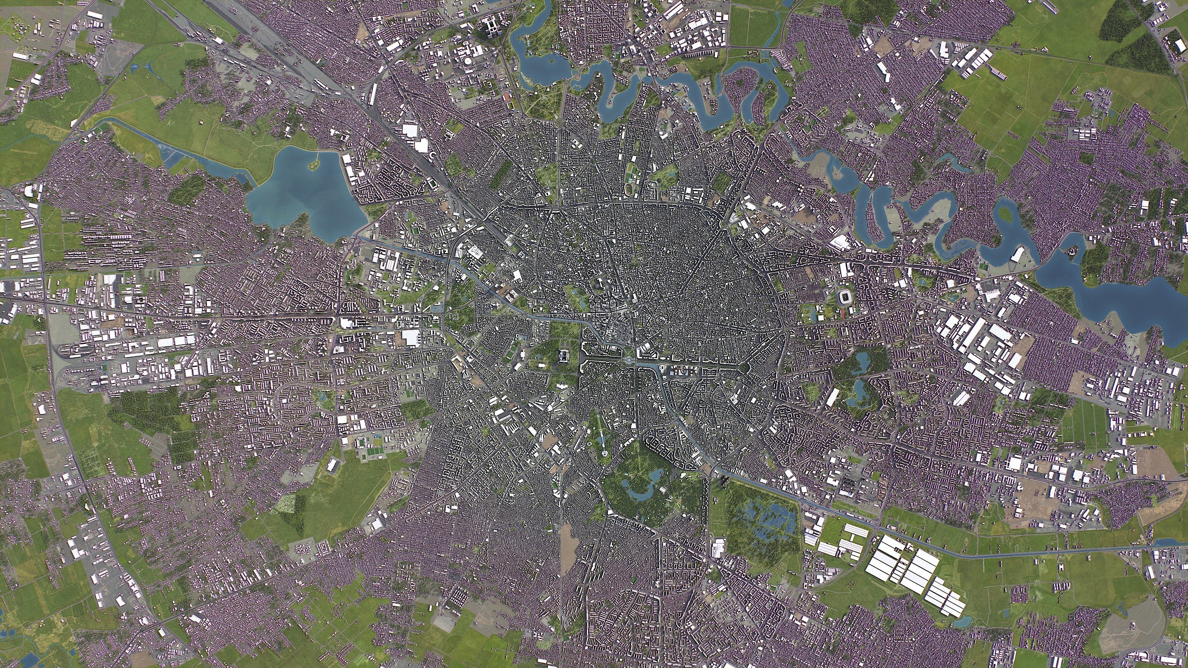 Bucharest - 3D City Model Low-poly 3D model_15