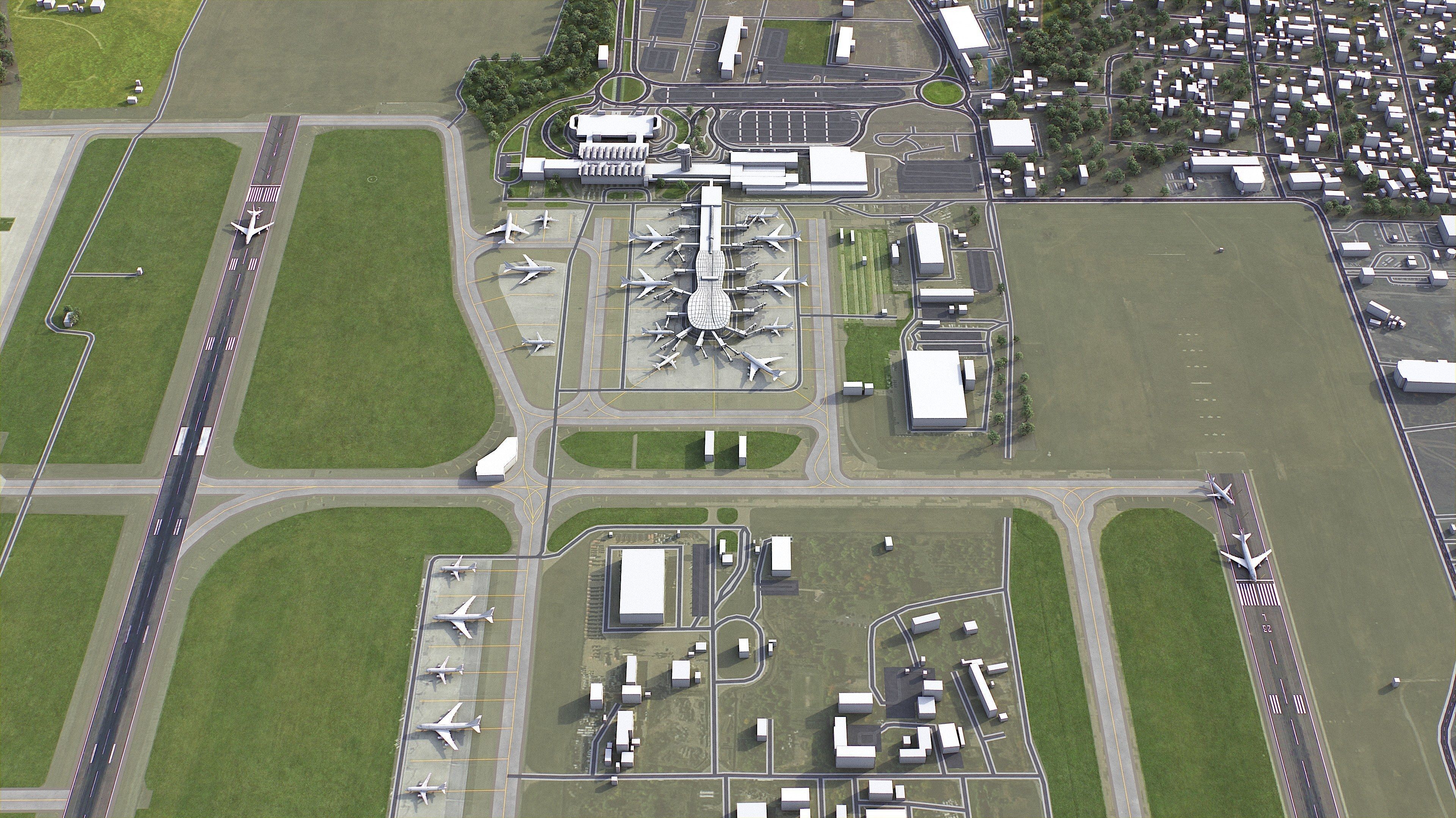 Bucharest - 3D City Model Low-poly 3D model_22