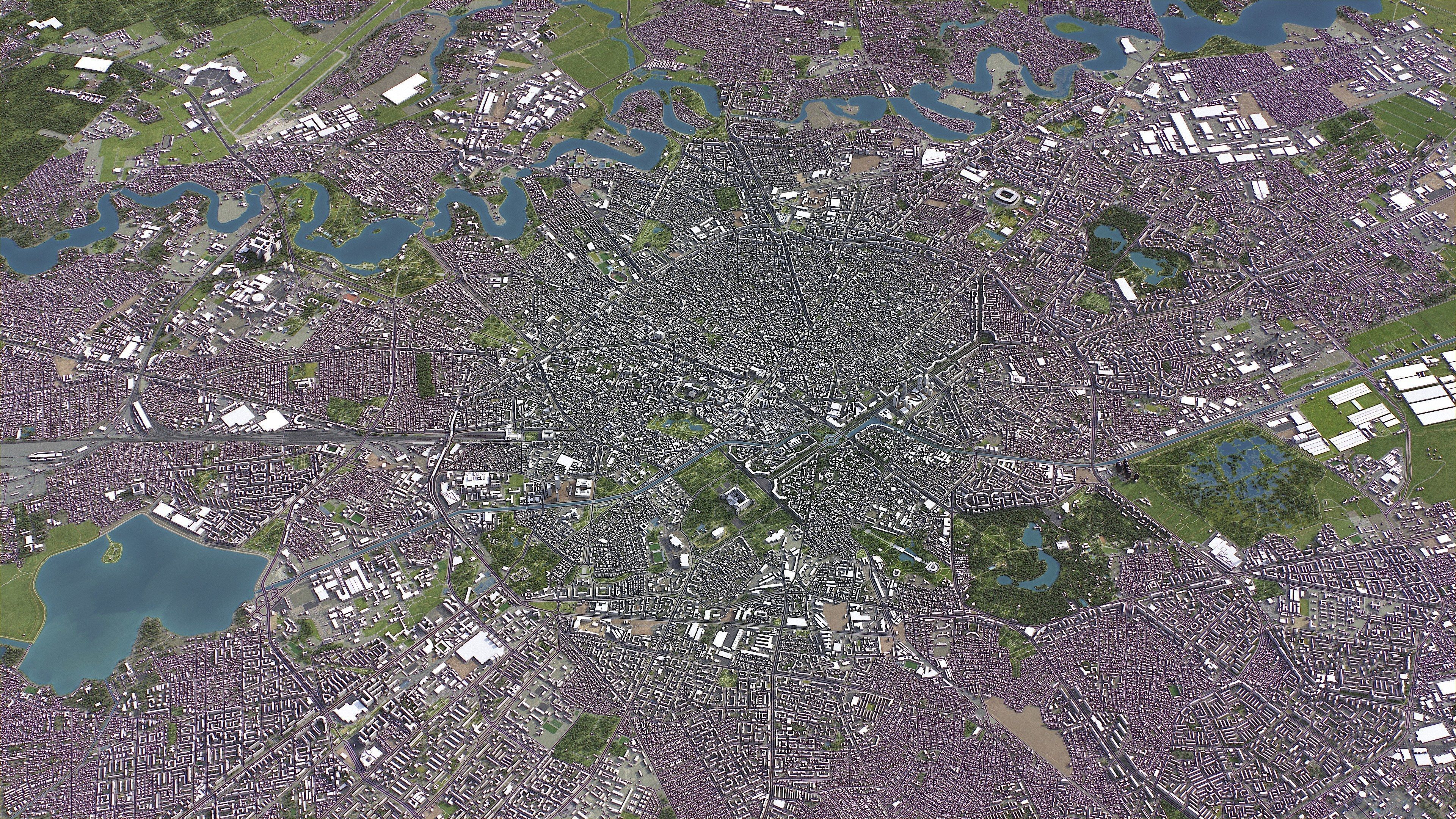 Bucharest - 3D City Model Low-poly 3D model_13