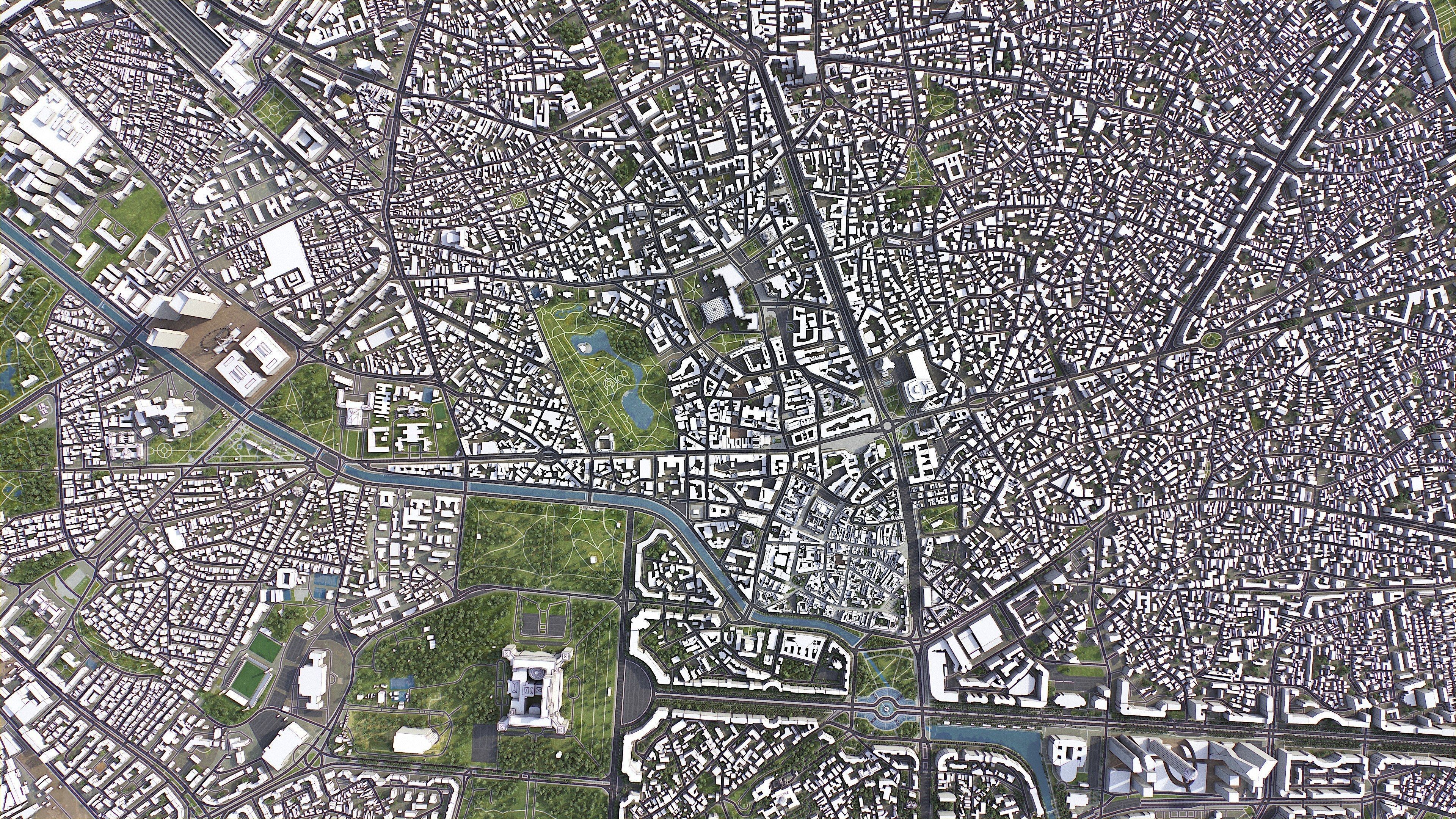 Bucharest - 3D City Model Low-poly 3D model_6