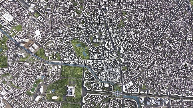 Bucharest - 3D City Model Low-poly 3D model 7