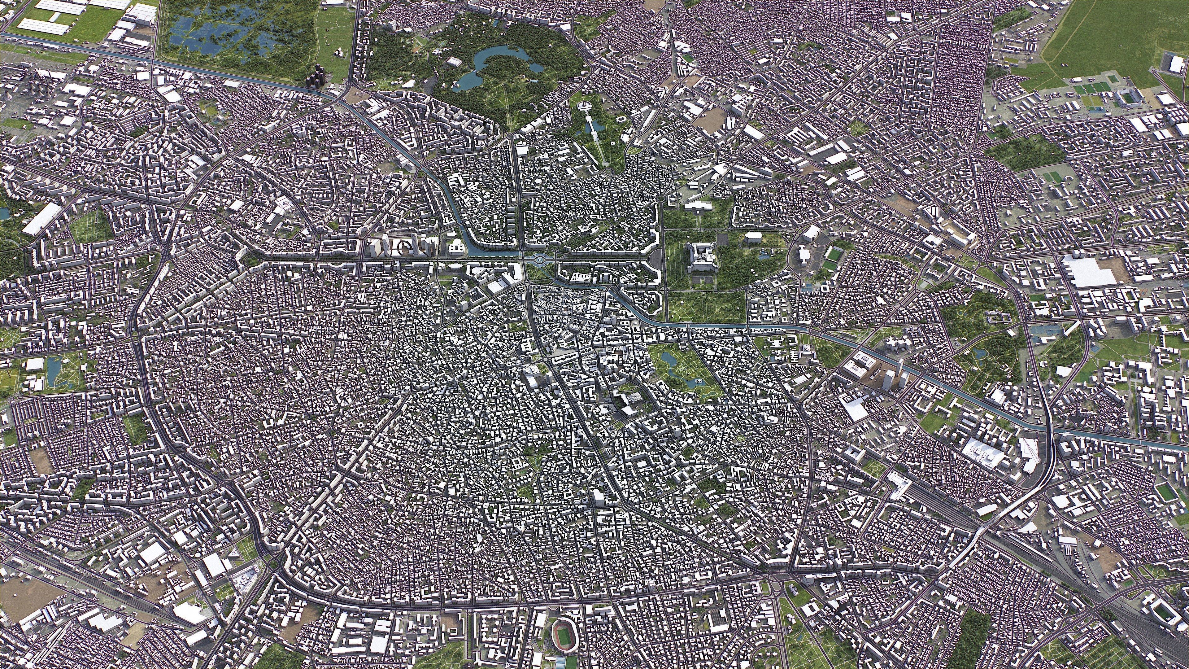 Bucharest - 3D City Model Low-poly 3D model_10