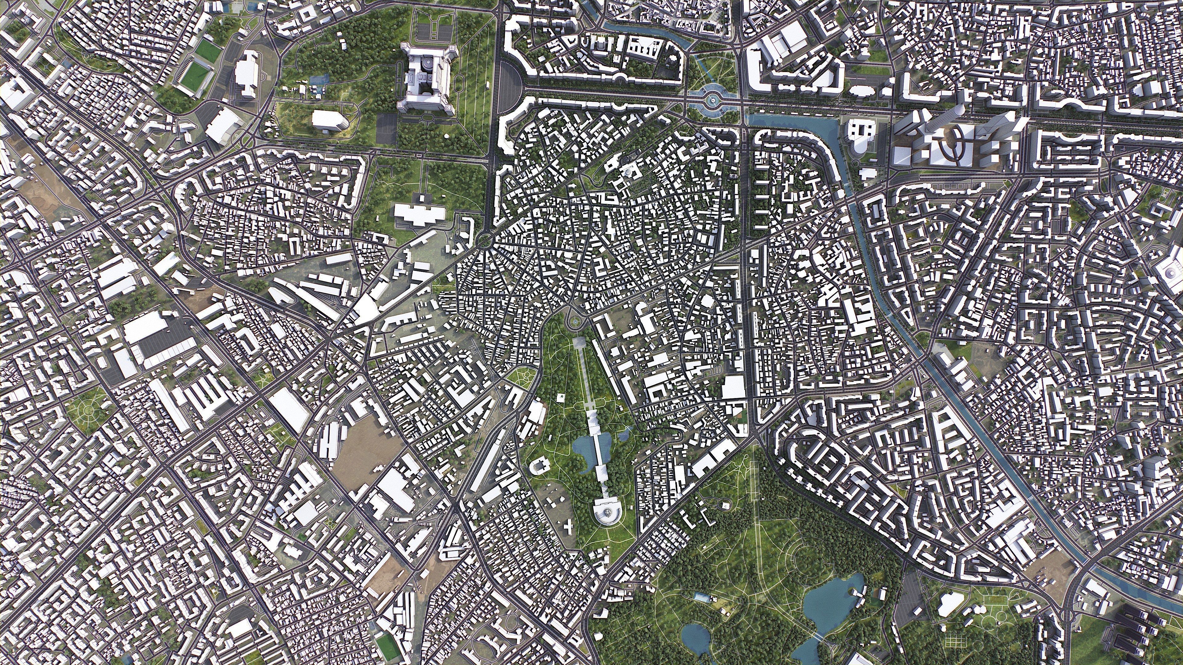 Bucharest - 3D City Model Low-poly 3D model_7