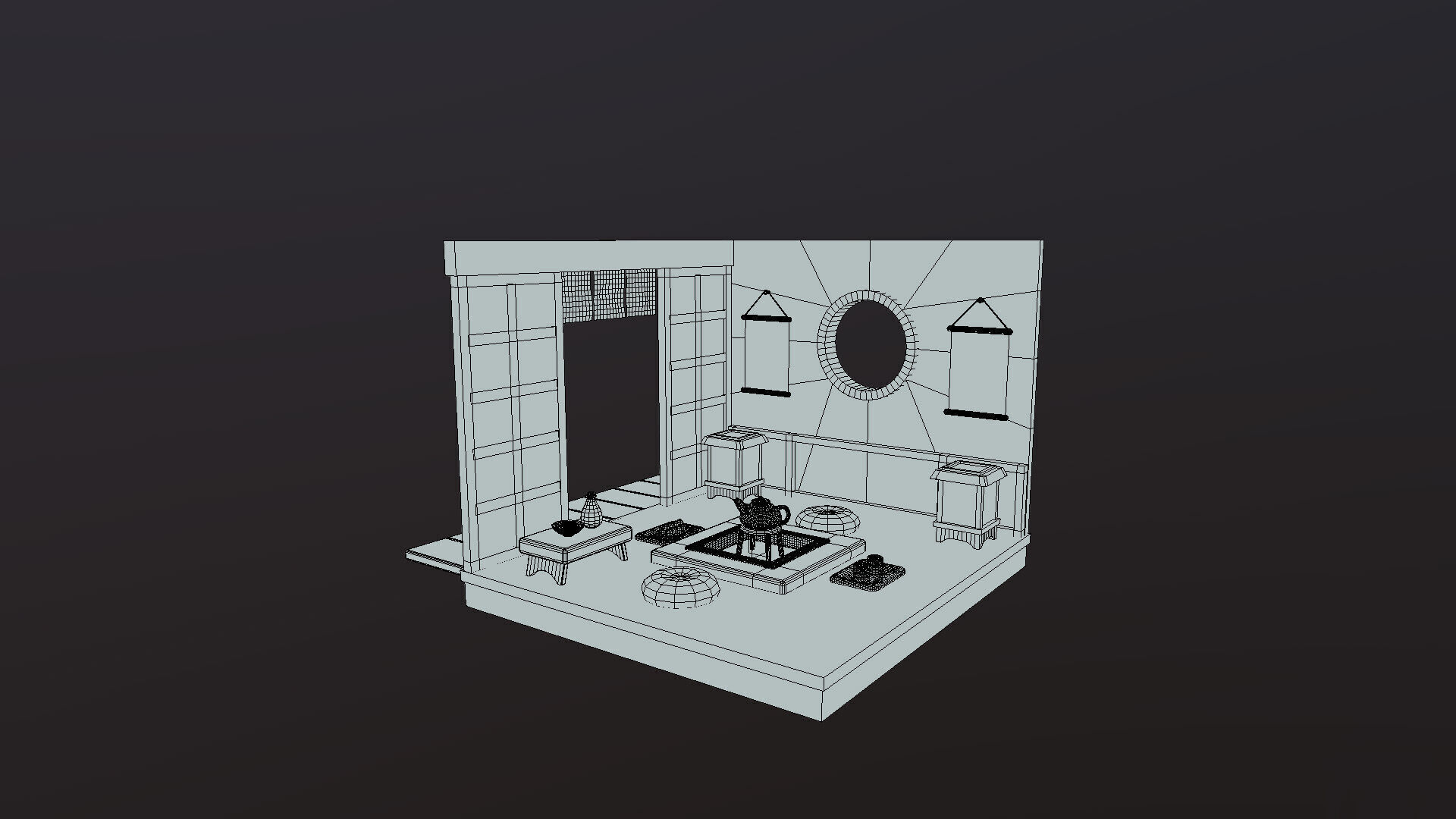 japanese room2 Low-poly 3D model_3