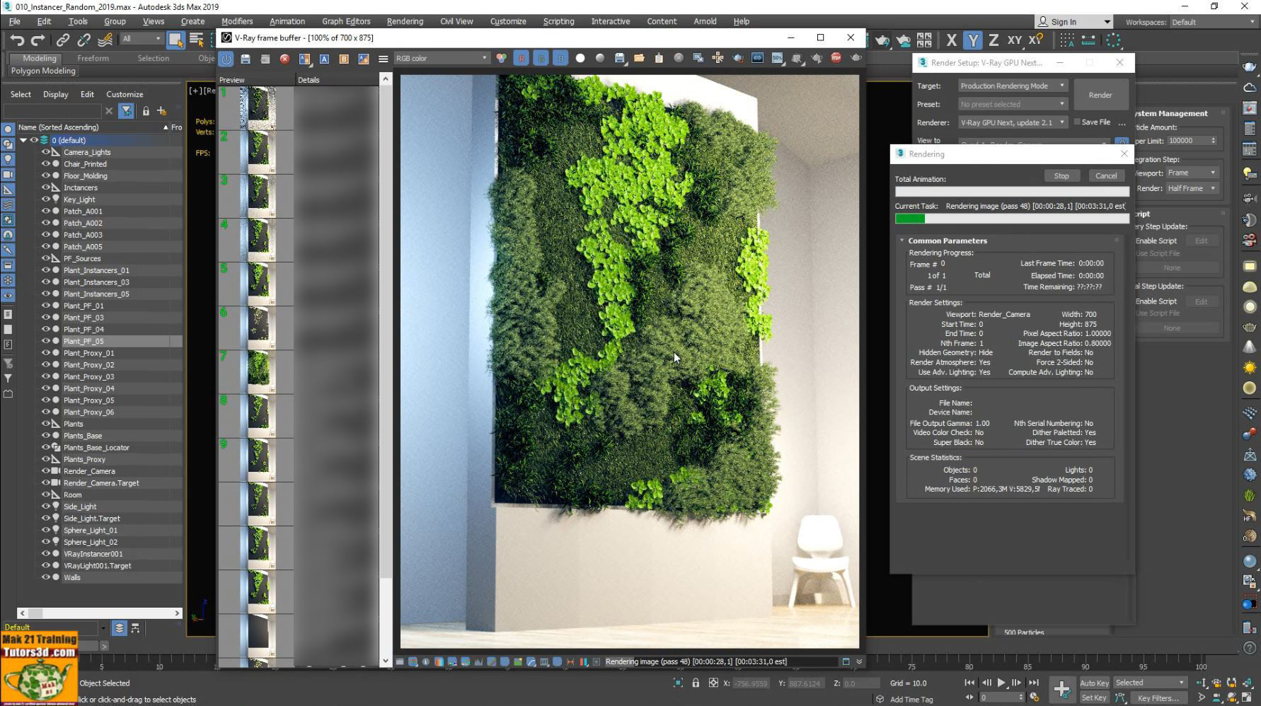 009 Vray Next 3ds max Geometrie Dinamiche Tutorial MP4 3D model_6