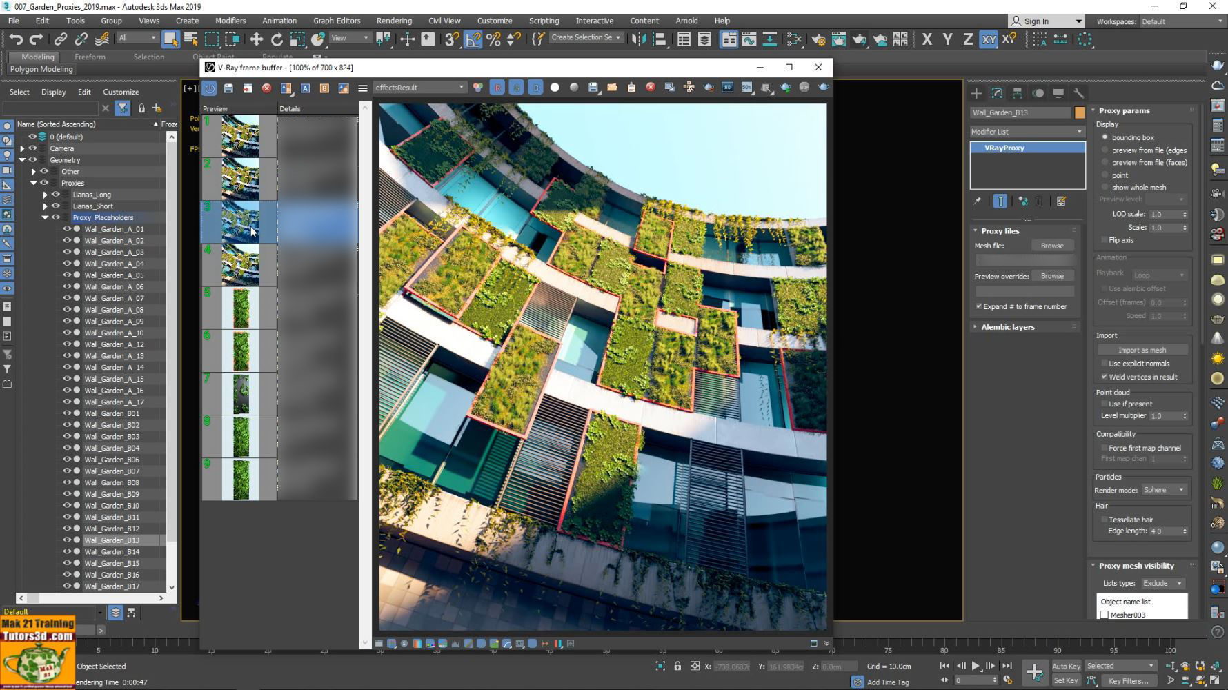 009 Vray Next 3ds max Geometrie Dinamiche Tutorial MP4 3D model_5