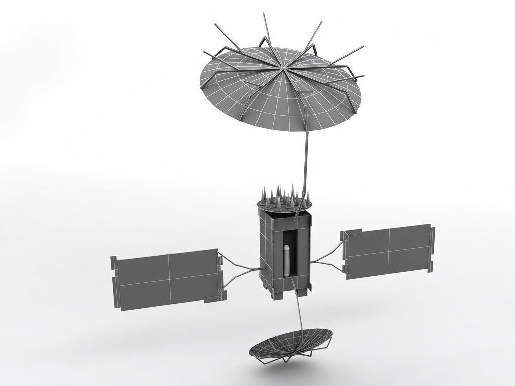 MUOS Satellite Mobile User Objective System Low-poly 3D model_2
