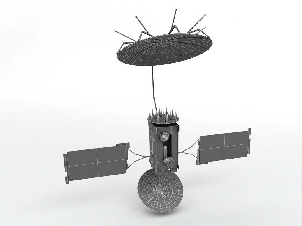 MUOS Satellite Mobile User Objective System Low-poly 3D model_3