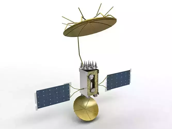 MUOS Satellite Mobile User Objective System Low-poly 3D model