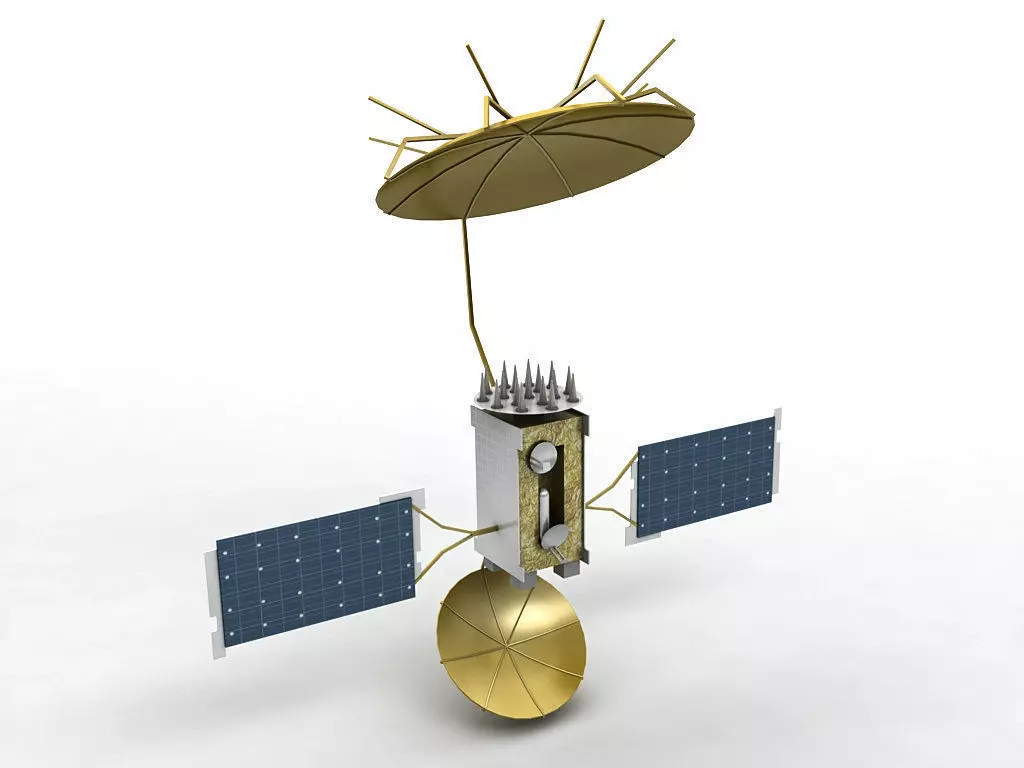 MUOS Satellite Mobile User Objective System Low-poly 3D model_0
