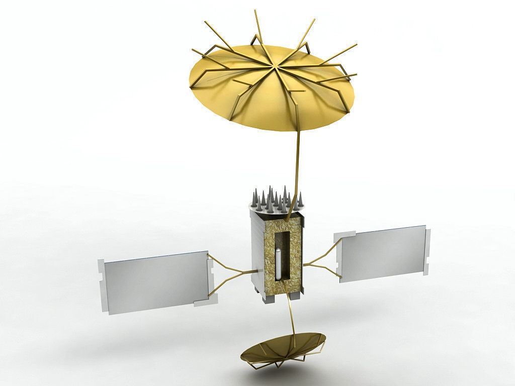 MUOS Satellite Mobile User Objective System Low-poly 3D model_1
