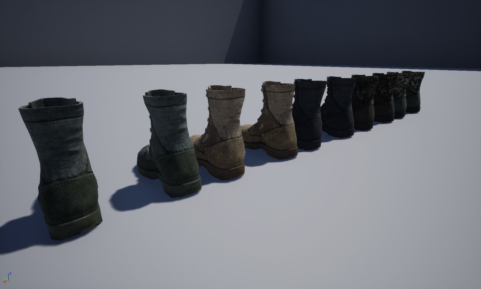 Military boots Low-poly 3D model_9