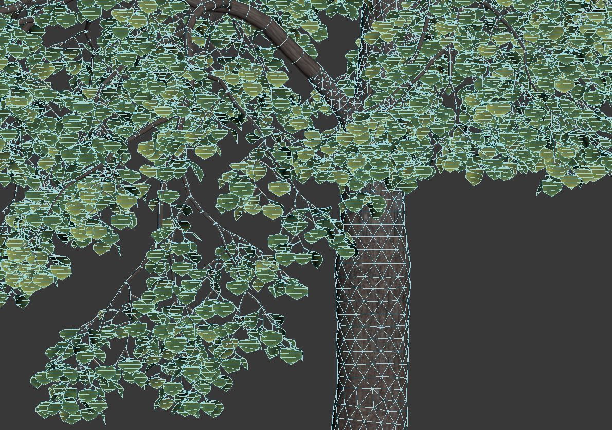 Tilia europaea Nr 4 H12-14m Two tree set 3D model_4