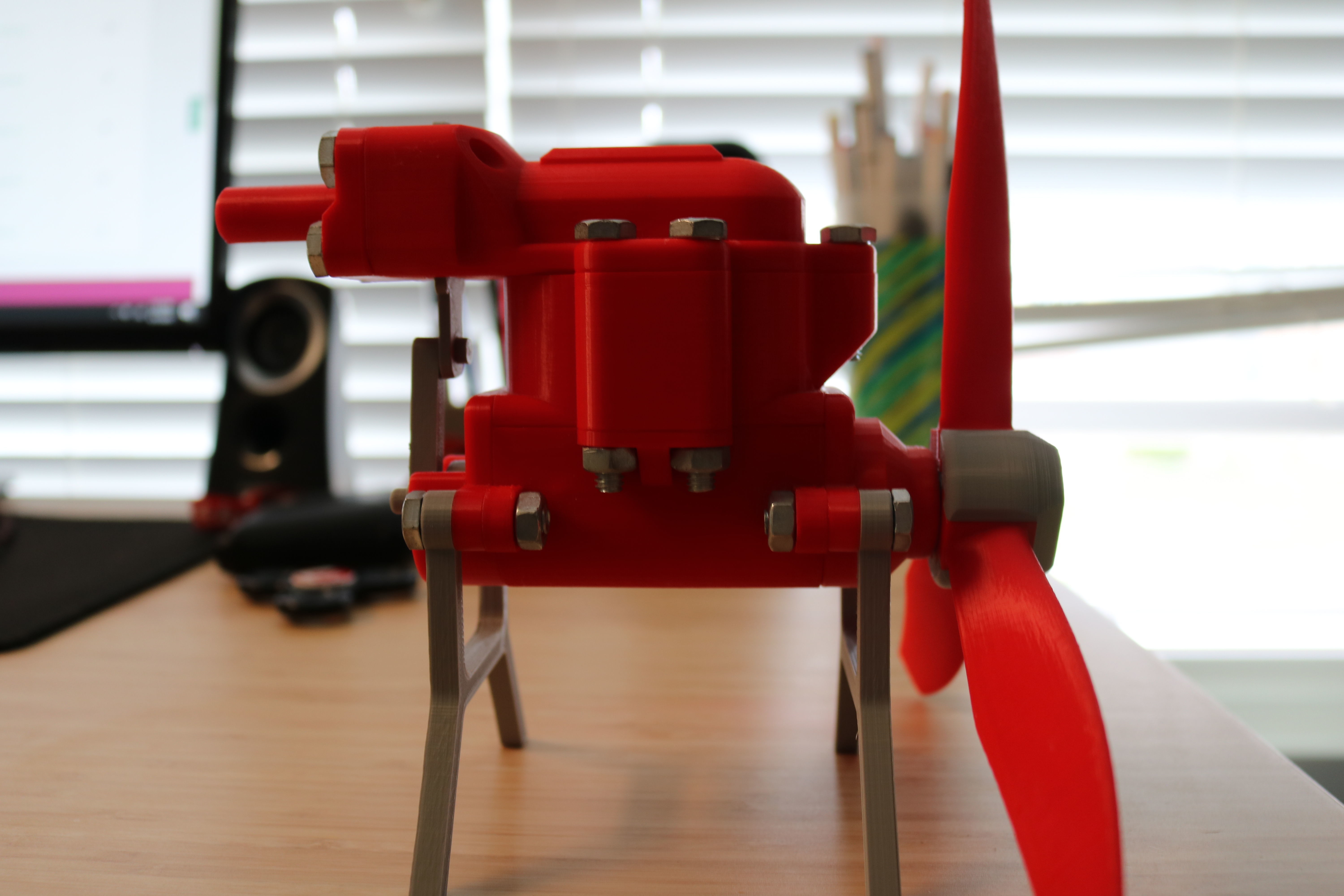 2 Cylinder Air Engine WORKING model 3D print model_10