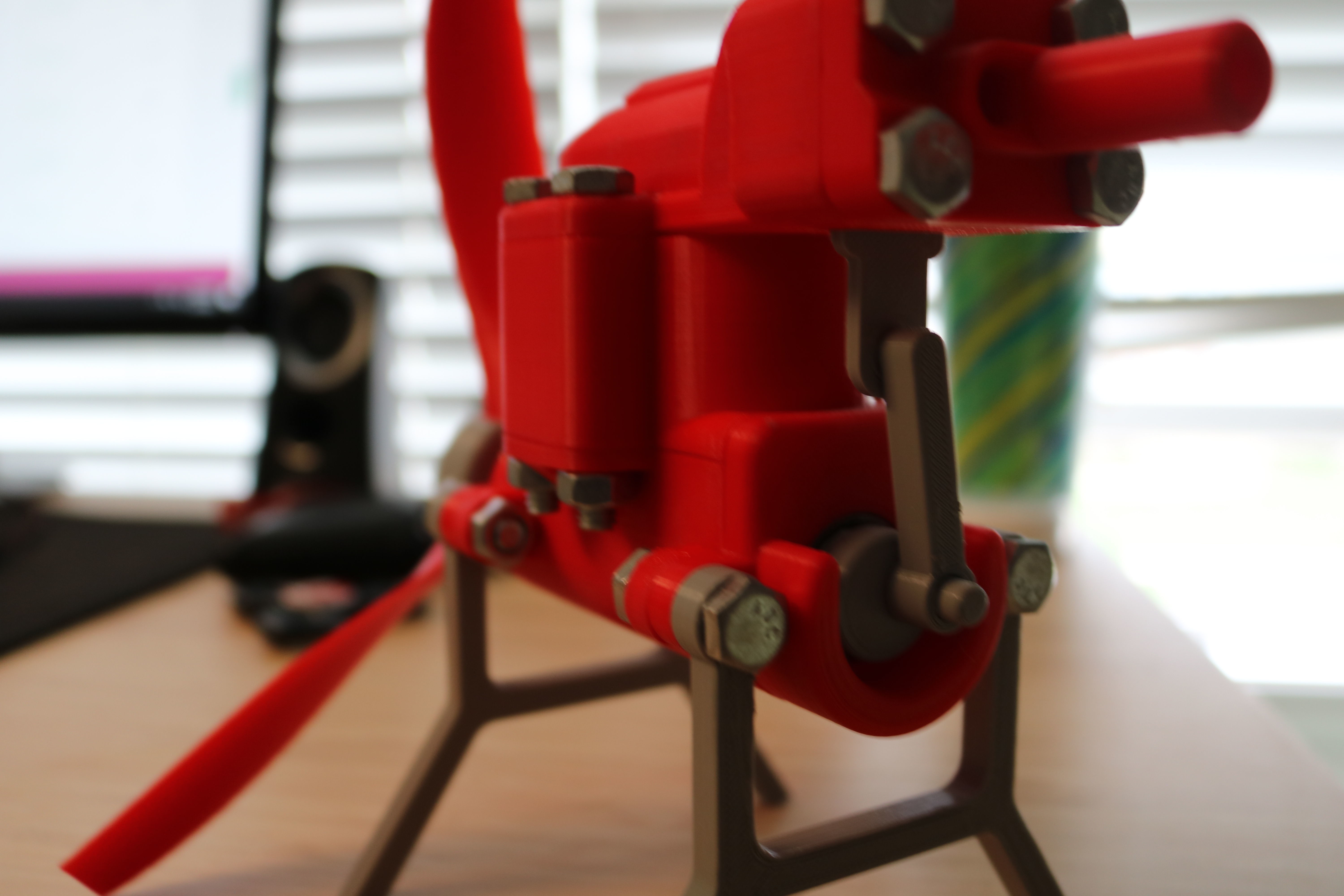 2 Cylinder Air Engine WORKING model 3D print model_4