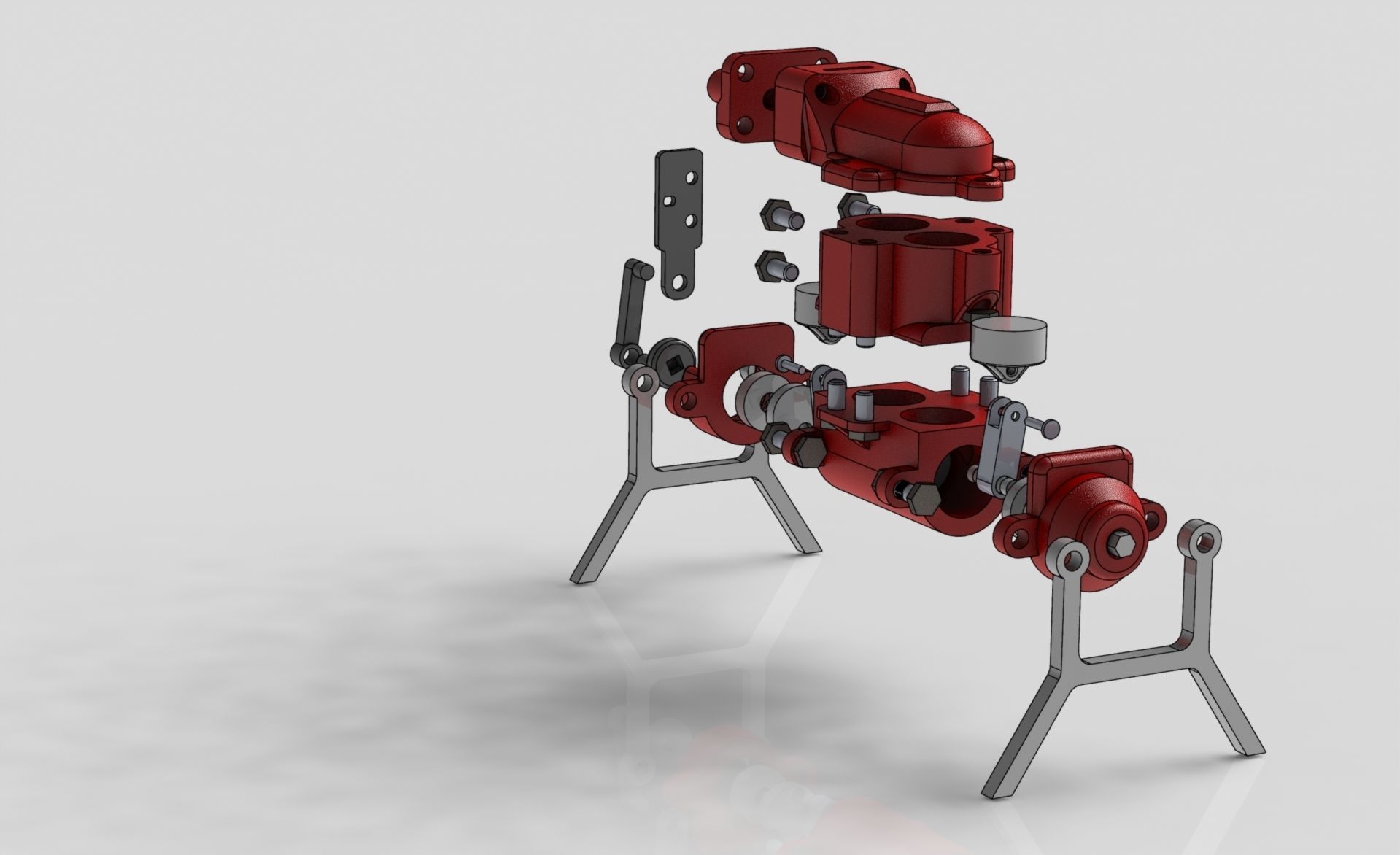 2 Cylinder Air Engine WORKING model 3D print model_9