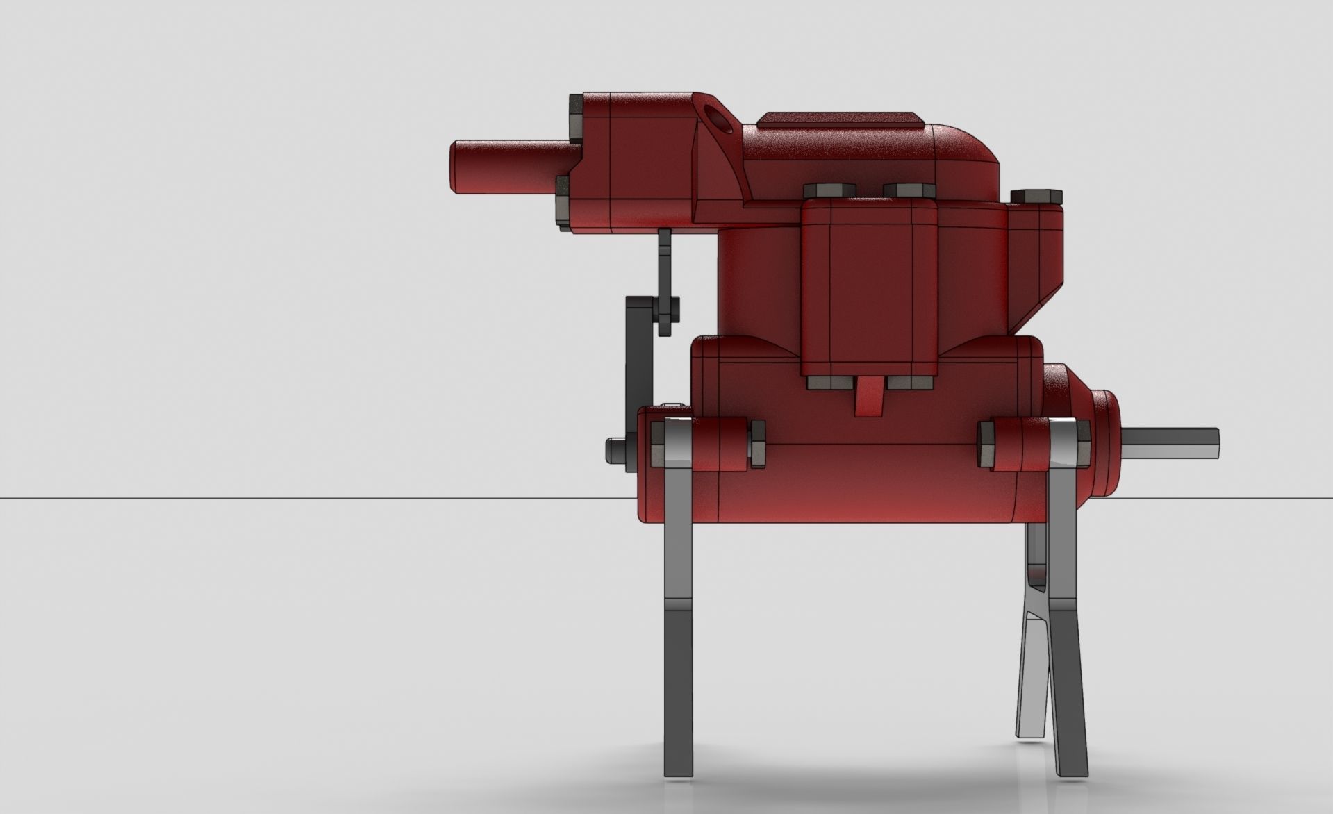 2 Cylinder Air Engine WORKING model 3D print model_11
