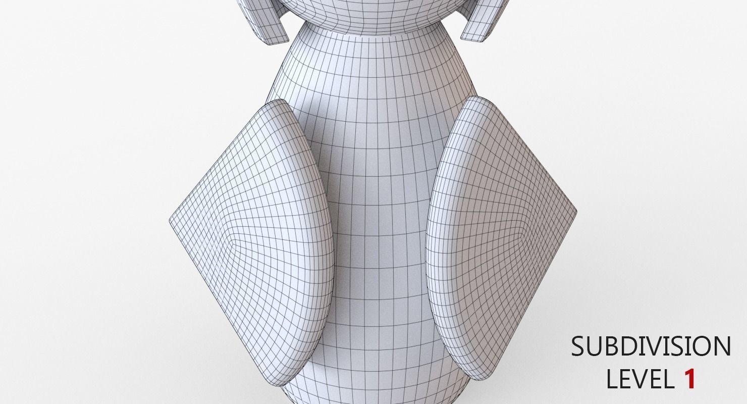 Kokeshi Japanese doll Low-poly 3D model_20