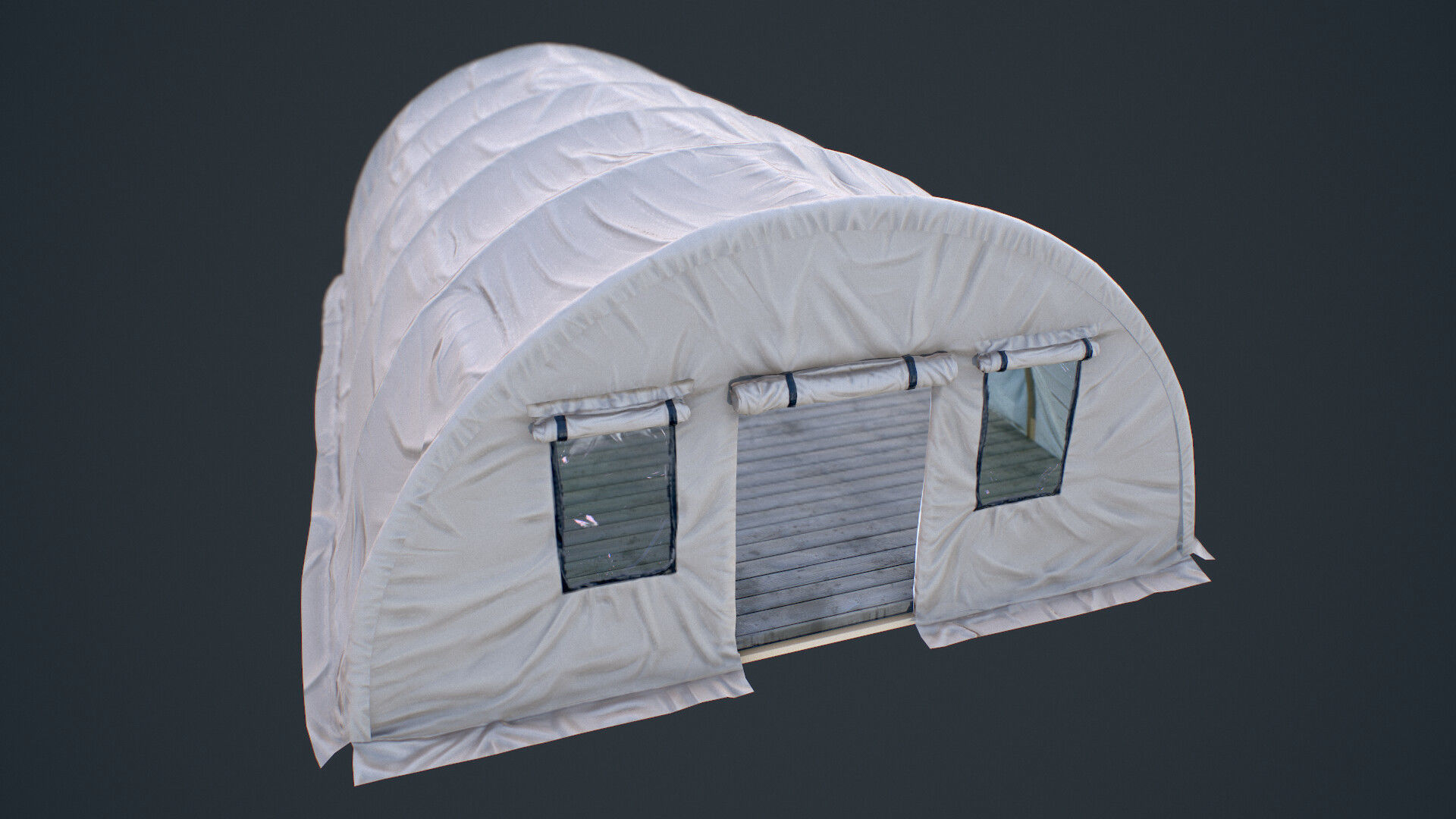 Modern Military Tent Videogame Asset Low-poly 3D model_2