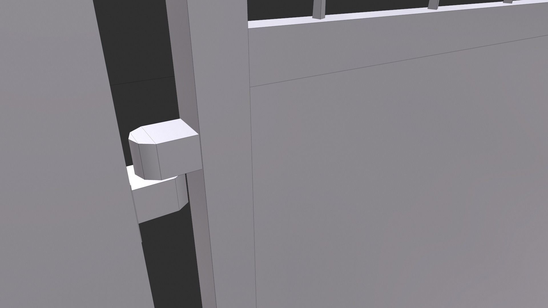 Metal gates Low-poly 3D model_26