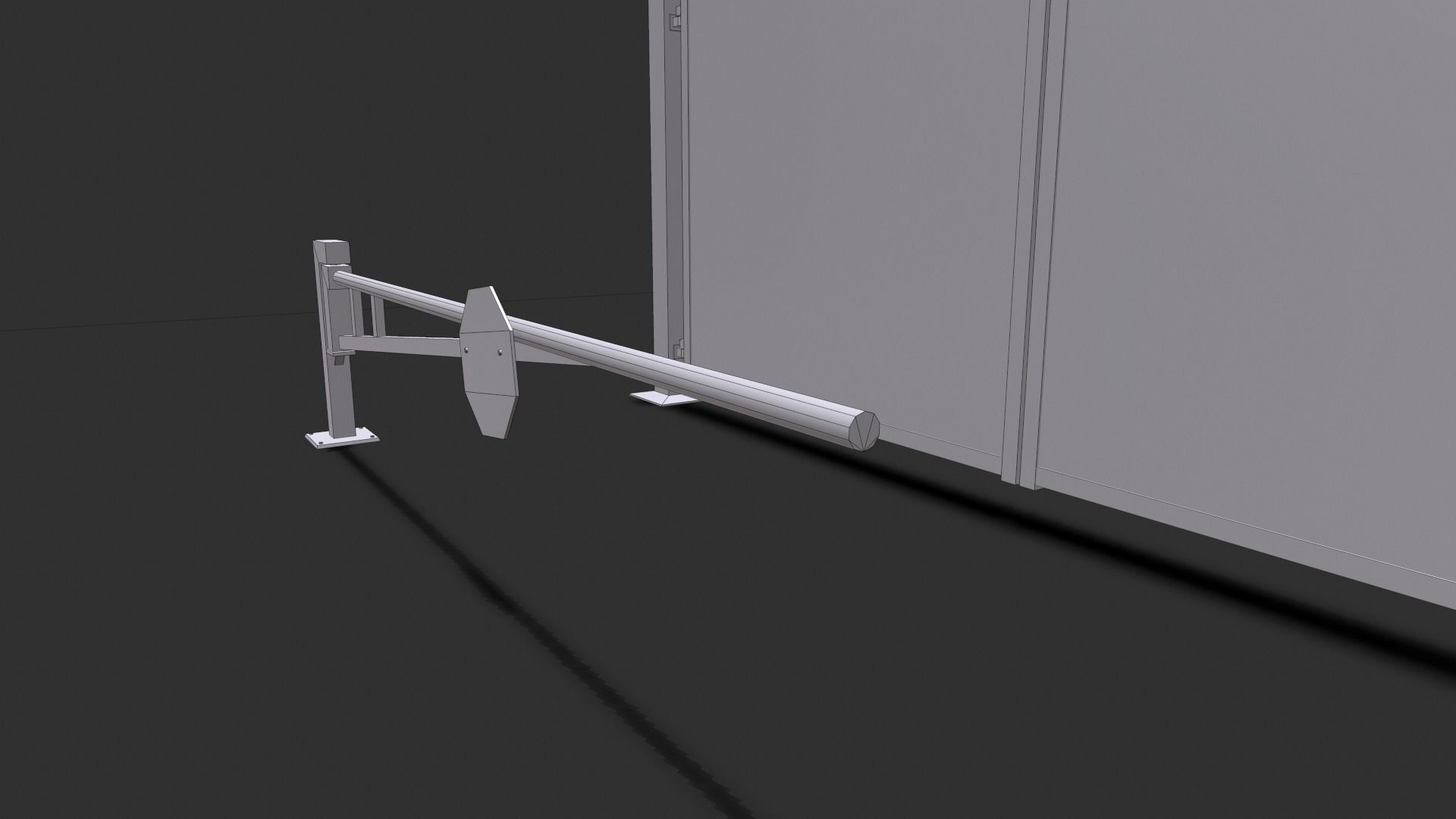 Metal gates Low-poly 3D model_21