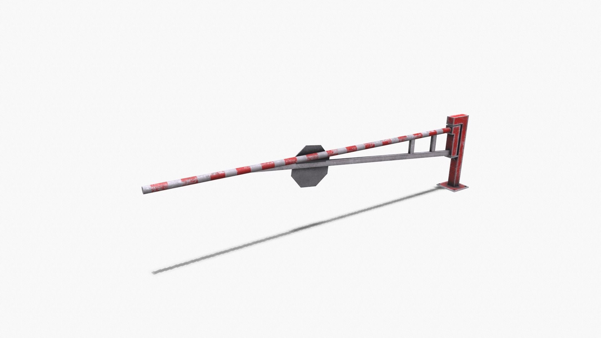 Metal gates Low-poly 3D model_7