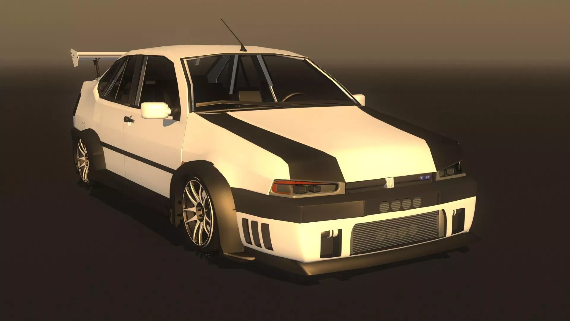Fiat Tempra Concept Low-poly 3D model_0