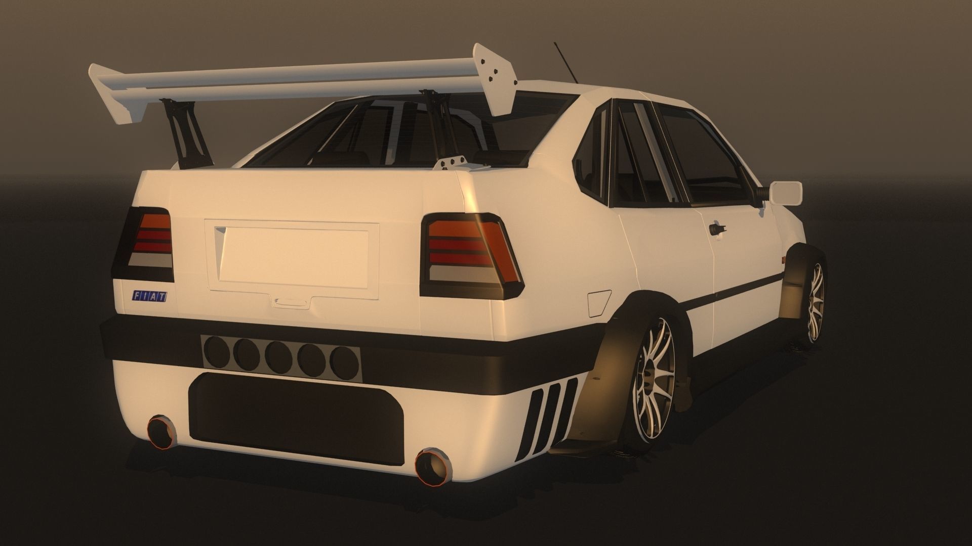 Fiat Tempra Concept Low-poly 3D model_2